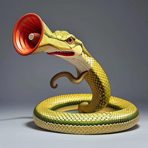 00146-20240213133142-7780-A rare megaphone snake , a snake-megaphone hybrid creature  , Very detailed, clean, high quality, sharp image-before-highres-fix.jpg